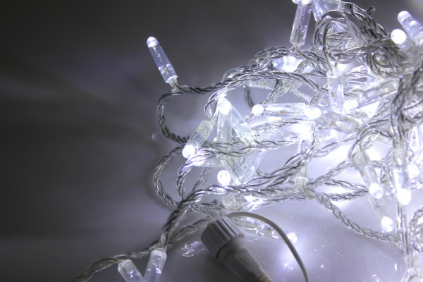 LED-PLS-100-10M-24V-W/C-W/O, белый/прозрачный провод, соед. (без шнура) С КОЛПАЧКОМ(НОВЫЙ КОННЕКТОР) фото 2