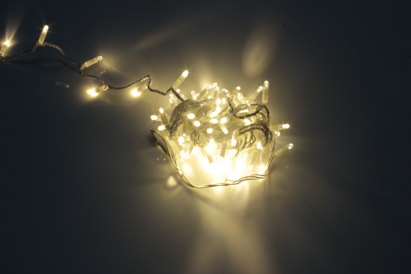 LED-PLS-200-20M-240V-WW/W-F-W/O, Тепл./тепл. флэш на бел. проводе (без силового шнура)С КОЛПАЧКОМ фото 1