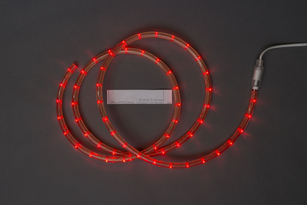 LED-СDL-2W-3,33СМ-220V-100M-R Светодиодная гирлянда дюралайт, фиксинг, красные светодиоды, 30 LED/ме фото 2