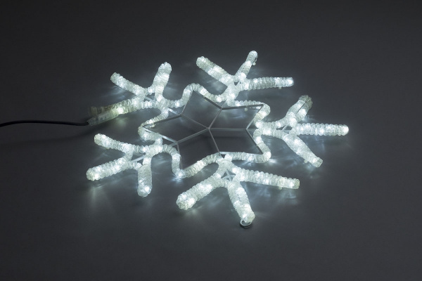 LED-XM-(FR)-2D-CK006-С-W-F(W)  White Снежинка 56х57см, 230V, Flash фото 2