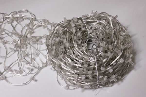 LED-LP-15-100M-12V-Y/CL-F(Y) С КОЛПАЧКОМ, Гирлянда клип-лайт желтые LED/желтый Flash. Neo-Neon фото 3