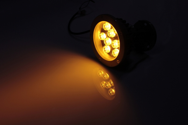 G-DT109-Y 12V LED прожек.,9 LED CREE/1W,12V жёлтый фото 1