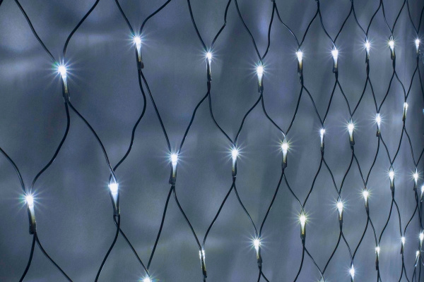 LED-SNL-432-2*3M-240V-W/BL Гирлянда Сеть 2*3м, белые LED/черный провод, соединяемая Neo-Neon фото 2