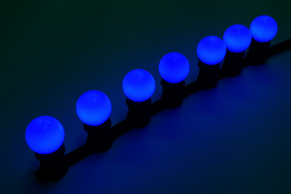 LED G45-E27-24V-B  LED лампа Е27  для Гирлянды Белт-лайт, синий  цвет свечения. Neo-Neon фото 2