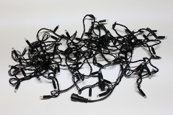 LED-PLS-100-10M-240V-WW/BL-F(WW)-W/O Бел.Т/бел.Т флэш на черн пр.,соед.(без шнура) С КОЛПАЧКОМ  фото 3