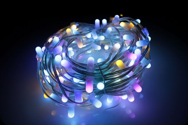 LED-LP-15СМ-100M-12V-RGB  Светодиодная гирлянда клип-лайт RGB LED, C КОЛПАЧКОМ. Neo-Neon фото 3