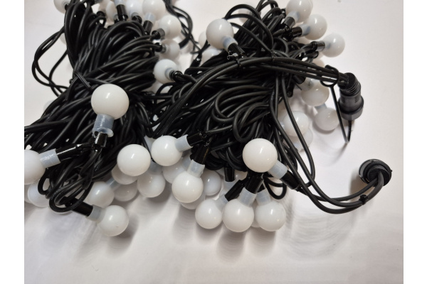 LED-PLR-100-15M-25MM-240V-Multy/BL-WO  LED гирлянда 15м, 240V, IP65, мульти LED/Матовый Шарик 2,5см фото 4