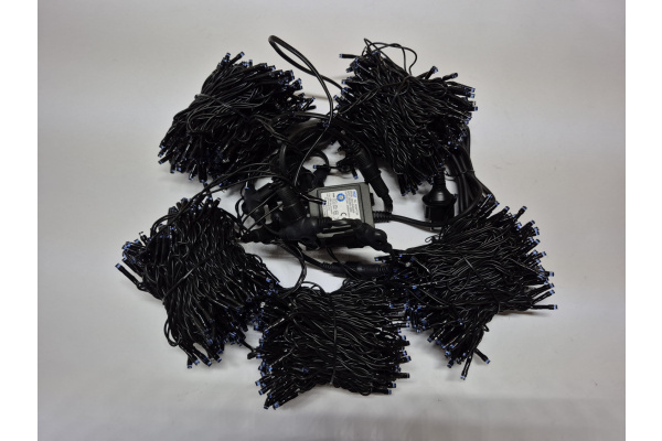 LED-PLS-200*5-20M*5-24V-B/BL-F(B) Flash LED гирлянда Спайдер 5*20м 24V, синие LED/черный провод фото 3