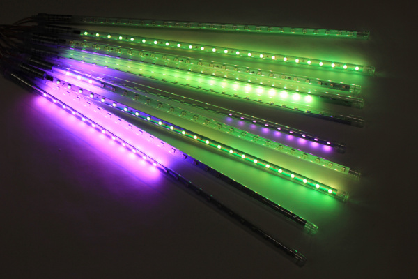 Сосульки Трубки D12mm, 10шт 0,5М RGB  LED-PLM-SNOW-480SMD-0.5*4.5M-10-12V-RGB  не соедин. фото 1