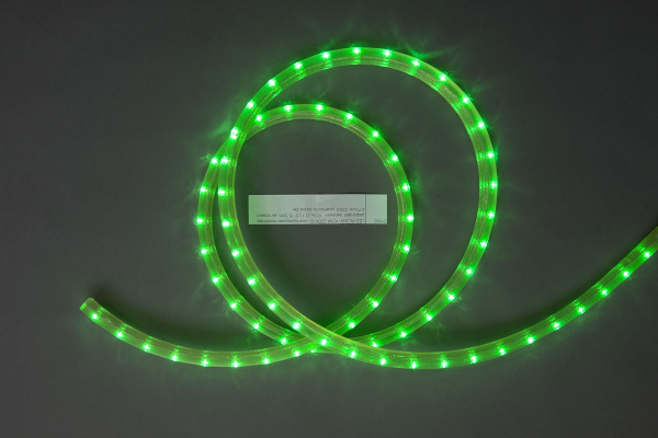 LED-FL-2W-100M-220V-G Светодиодный дюралайт фиксинг зеленый 13,5*15,5мм, 220V кратность 2м. Neo-Neon фото 1