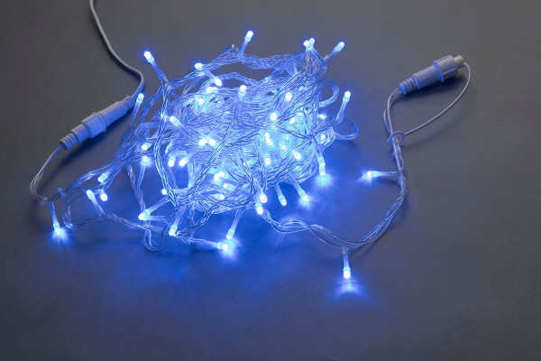 LED-PLS-100-10M-240V-B/C-F(B), синяя/прозрачный провод/ синий FLASH 20, IP-54, соединяемая фото 2