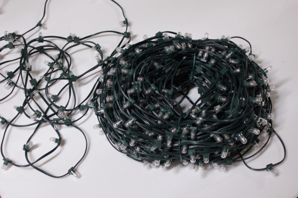 LED-LP-15CM-100M-12V-M/DG Гирлянда клип-лайт мульти LED c КОЛПАЧКОМ, темно-зеленый провод. Neo-Neon фото 3