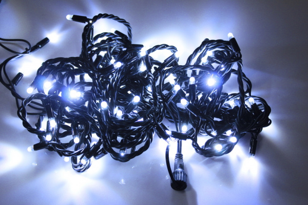 LED-PLR-100-10M-24V-W/BL-W/O, белая/черный провод, соединяемая (без шнура) 24В (НОВЫЙ КОННЕКТОР) фото 1