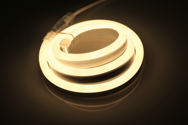 LN-220V-2835-120P-WW  Световая гирлянда Гибкий неон LED NEON FLEX белый теплый, 8х18мм.  фото 1
