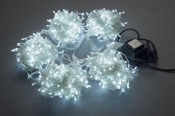 LED-PLS-200*5-20M*5-24V-W/C-F(W) Flash LED гирлянда Спайдер 5*20м 24V, белые LED/прозрачный провод фото 2
