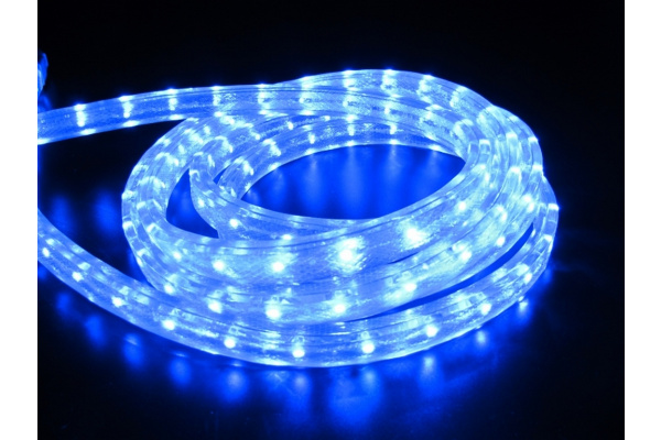LED-XF-2W-100М-240V Светодиодный дюралайт фиксинг, синий, 11*18мм, 240V, кратность 2м. Flesi фото 2