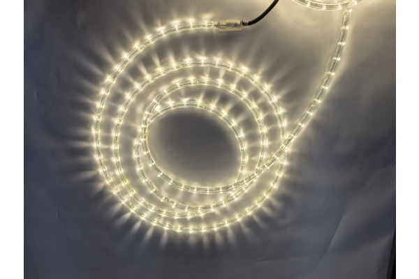 LED-DL-2W-100M-1M-24V-WW Светодиодная гирлянда дюралайт фиксинг, белый теплый, 24V, D13мм, 36LED/мет фото 1