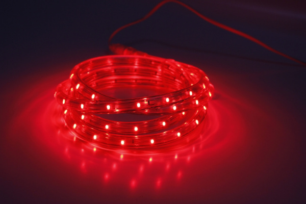 LED-CDL-FCB-3528-13MM-36L-240V-R Светодиодная гирлянда дюралайт фиксинг, красный, D13мм, 36LED SMD35 фото 1
