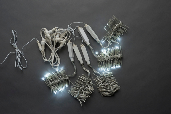 Капли 5шт 100см Бел. LED-PLG-SNOW-640L-1M-5-12V-W NEW фото 1