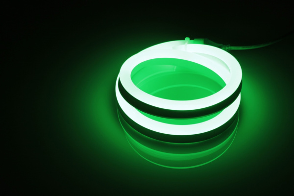 LM-220V-2835-120P-big size-G Световая гирлянда Гибкий неон LED NEON FLEX зеленый, 12х25мм.  фото 1