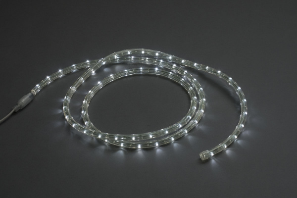 LED-СDL-2W-3.33CМ-100M-220V-WG Светодиодная гирлянда дюралайт фиксинг, белые светодиоды, 11,5мм, 30L фото 2