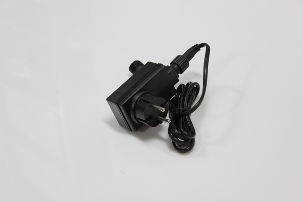 Блок питания для гирлянд серии LED-PLR-100/200-10M/20M-24V (черный провод)  универсальный коннектор фото 2