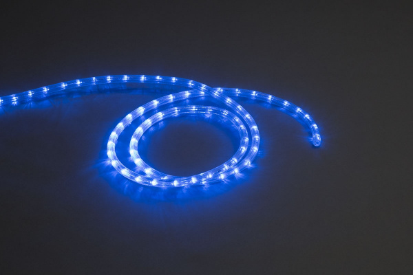 LED-DL-3W-100M-2M-240V-B Светодиодная гирлянда дюралайт чейзинг, синий, D13мм, 36LED/метр,  IP65, кр фото 1