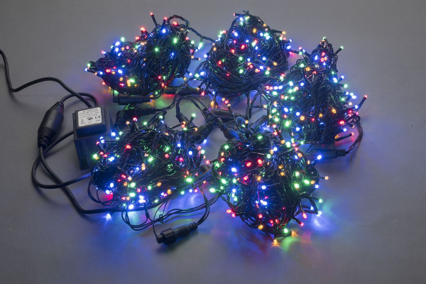 LED-PLS-200*5-20M*5-24V-M/BL LED гирлянда Спайдер 5*20м, 24V, мульти LED/черный провод. Neo-Neon фото 2