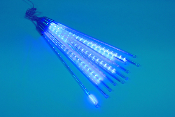 Сосульки строб Трубки D12mm,10шт 0,5М Синяя LED-PLM-SNOW-480SMD-0.5*4.5M-10-7V-B не соедин. фото 1