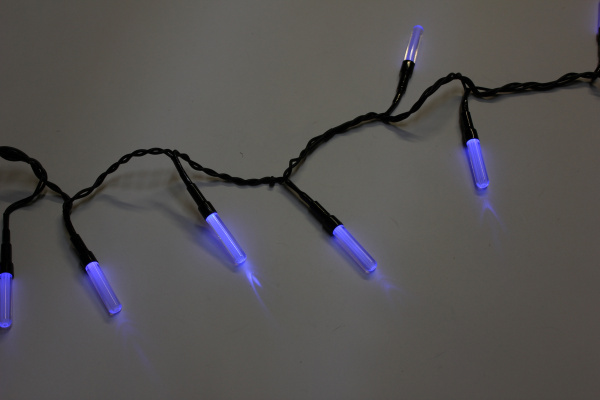 LED-LINE-10-AC-LI-O/GP-24V-B Светодиодная гирлянда 1м, 24V, IP44, синие LED/насадка Капсула 5,5*1см фото 3