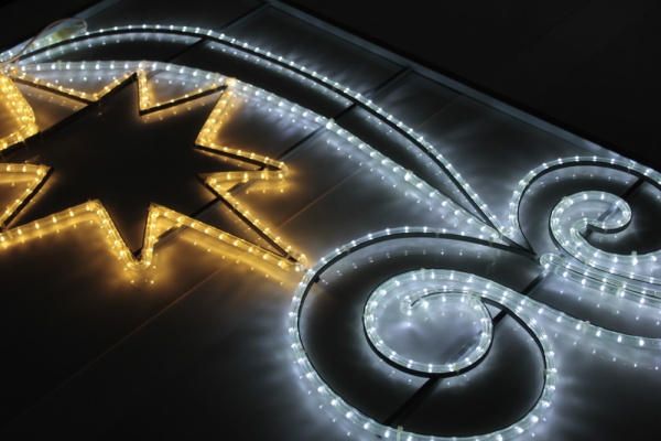 FLESI-LED-KN 001-240V-W/WW (LED 1STAR PATTERN MOTIF) LED STAR PATTERN MOTIF (РФ) 150х82см фото 2