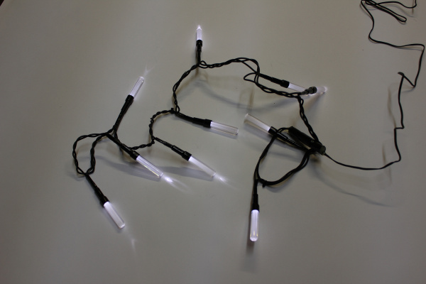 LED-LINE-10-AC-LI-O/GP-24V-W Светодиодная гирлянда 1м, 24V, IP44 белые LED/насадка Капсула 5,5*1см фото 2