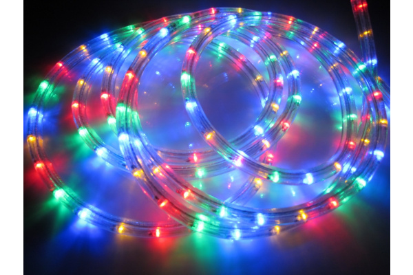 LED-XD-5W-100M-240V-K/2,77CM Светодиодная гирлянда дюралайт чейзинг, мульти, D16мм, 36LED/метр, IP54 фото 1