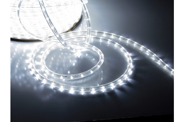 LED-DL-2W-100M-2M-240V-W Светодиодная гирлянда дюралайт, фиксинг, белый, D13мм, 36LED/метр, IP65, кр фото 1