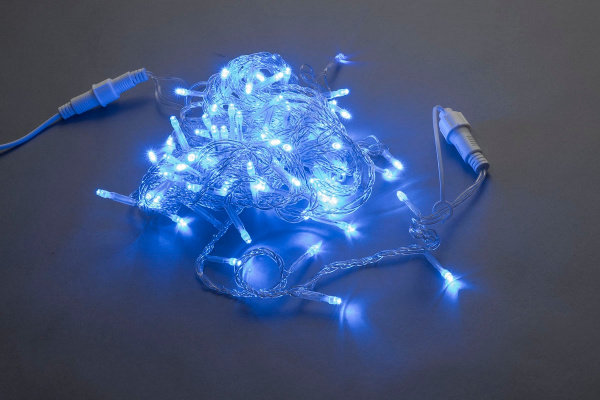 LED-PLS-100-10M-24V-B/C-W/O, синий/прозрачный провод, соединяемая (без силового шнура) 24Вольта фото 2
