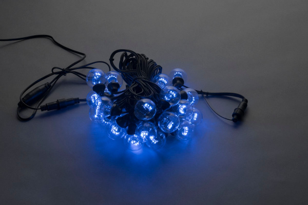 LED-2BLR-40CM-10M-240V-B Гирлянда Белт-лайт 10м, IP65, 25 синих ламп/черный провод. Neo-Neon фото 2