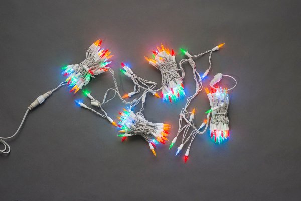 LED-RPL-RE-SMT-200-220V-M/DG "Бахрома"-капсулы, длина 5м, 200 диодов, мульти, бел.пр фото 1