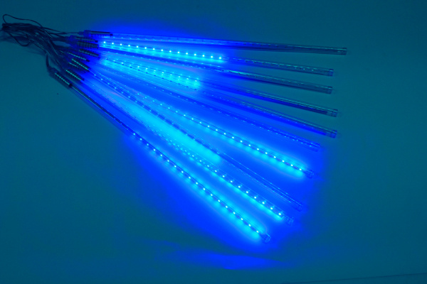 Сосульки Трубки D12mm, 10шт 0,5М Синяя LED-PLM-SNOW-540SMD-0.5*4.5M-10-12V-B  не соединяемая фото 1
