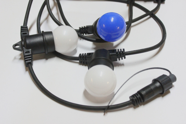 LED-2BLR-10M-20Е27-240V-BL Гирлянда Белт-лайт IP65, 10м, черные провод и 20 патронов Е27. Neo-Neon фото 4