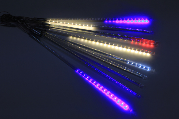 Сосульки Трубки D12mm,10шт 0,5М Мульти (R/G/Y/B) LED-PLM-SNOW-540SMD-0.5*4.5M-10-12V-M  не соед фото 1