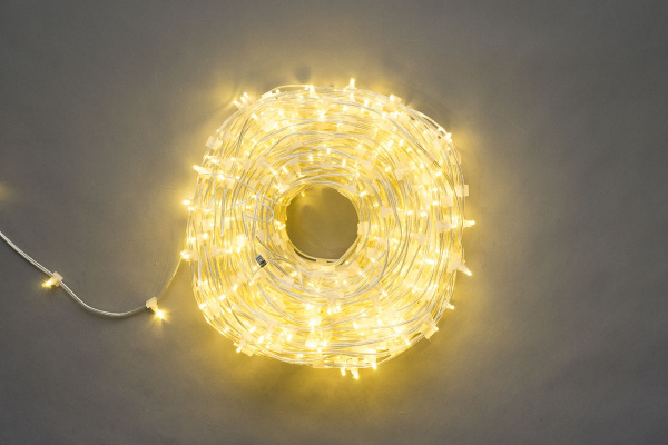 LED-LP-15-100M-12V-WW-F(WW) Гирлянда клип-лайт белые тёплые LED/Flash WW БЕЗ КОЛПАЧКА. Neo-Neon фото 1