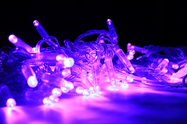 LED-PLS-100-10M-24V-V/C-W/O, VIOLET(фиолетовая)/прозр.пров соед (без сил.шнура) С КОЛПАЧКОМ фото 1