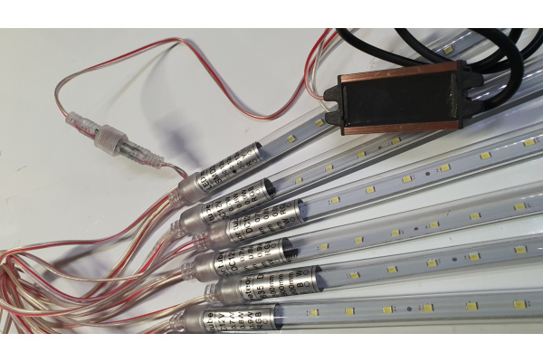 Сосульки Трубки D12mm, 10шт 0,5М Бел. LED-PLM-SNOW-540SMD-0.5*4.5M-10-12V-W  не соединяемая фото 2