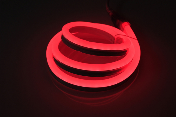 LM-24V-2835-120P-R  Световая гирлянда Гибкий неон LED NEON FLEX красный, 8х18мм, 24V фото 1