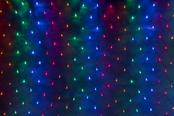 LED-XG-432-2*3M-230V-S Световая Гирлянда Сеть 2*3м, мульти LED/черный провод, соединяемая Flesi фото 1