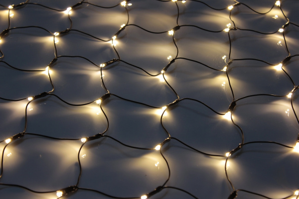 LED-SNL-540-2*4M-240V-WW/BL Гирлянда Сеть 2*4м, белые теплые LED/черный провод, соединяемая Neo-Neon фото 2