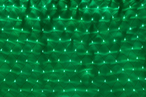 LED-XG-288-2*1.5M-230V-S Световая Гирлянда Сеть 2*1,5м, зеленые LED/черный провод, соединяемая Flesi фото 1