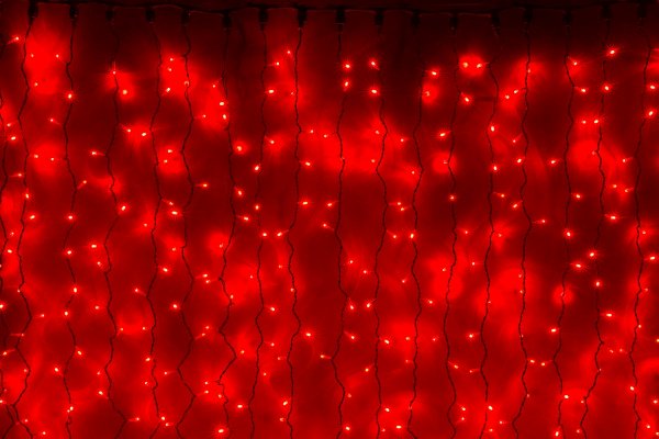 LED-XP-3725-3M-230V (красные светодиоды/черный провод). Светодиодный занавес 2*3м. Flesi фото 1