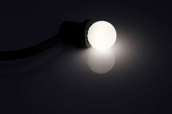 LED G45 0.5W 220-240V 4100K White E27 белая новый завод фото 1