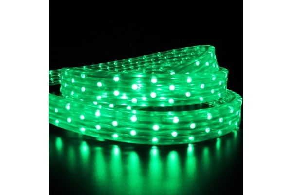 LED-XF-5W-50М-240V  Светодиодный дюралайт чейзинг, зеленый, 11*28мм, 240V, кратность 2м. Flesi фото 1